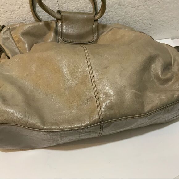 Hobo International gorgeous metallic taupe genuine leather hobo bag - Picture 7 of 15